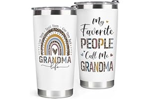 LIZAVY Mothers Day Gifts for Grandma from Grandkids - Great Grandma Gifts - Birthday Gifts for Grandma, Grandma Birthday Gifts - Best Grandma Tumbler 20Oz