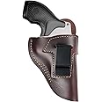 Top-Grain Leather - J Frame Revolver Holster for SP101, LCR fits S&W 642, 640, 638, 637, 442, 360pd, 351pd, 340pd, 43c for Taurus Model 380, 605, 856, 905, 942 & .38 Special Size, IWB