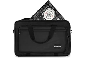 ITHWIU DJ Carrying Case Fits DDJ 200, ddj-wego3, AKAI MK3, Native Maschine Mikro Mk3, Hercules DJ Control Inpulse 200, Numark Party mix, Multi-FX pedals, line 6 helix floor, 16 x 10 x 2.5 Inch, Black