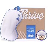 Thrive Clay Bead Eye Mask - Heated Eye Mask for Dryness Relief - Cold Compress for Puffiness - Stye Compress - Gray - with Washable Cotton Cover - Pack of 1