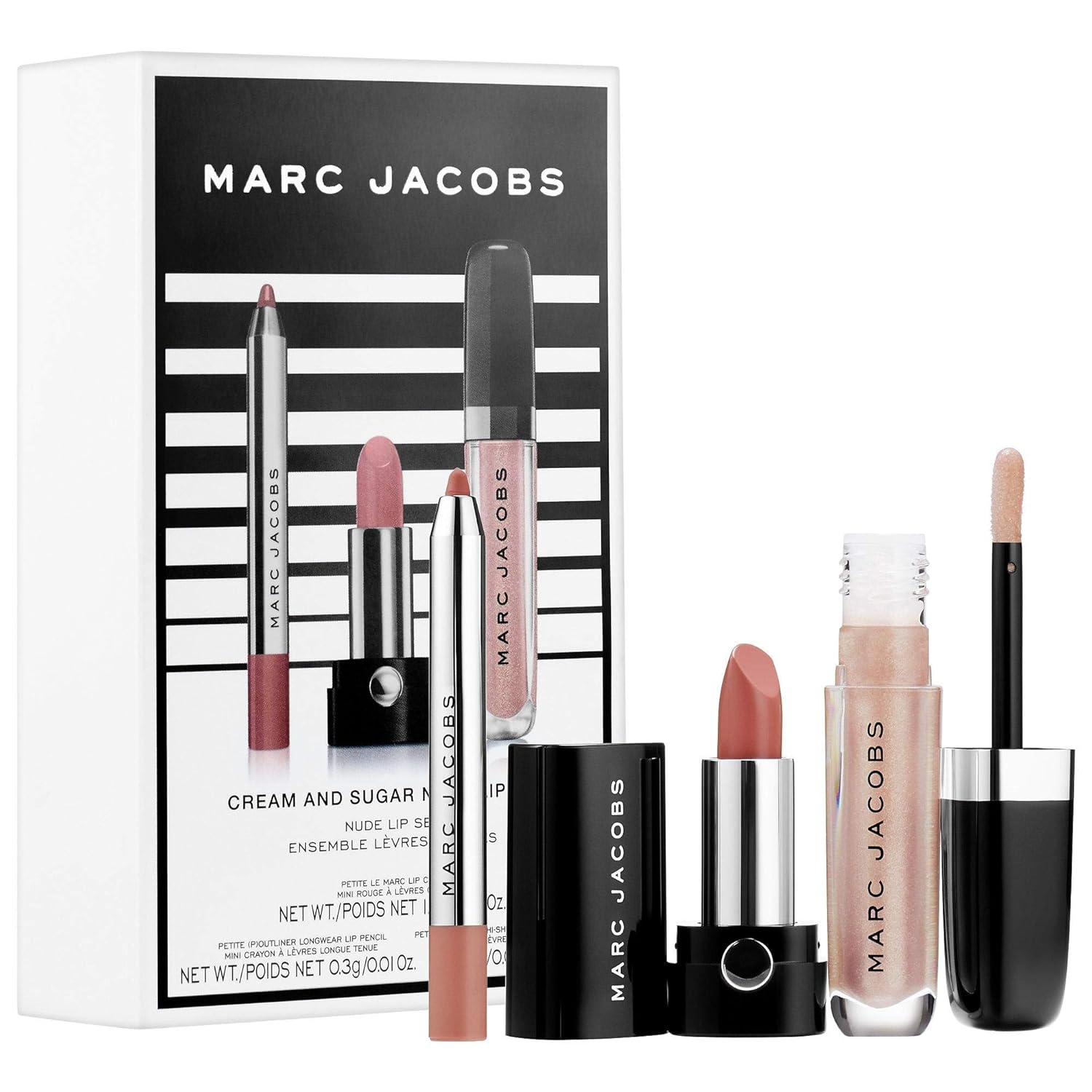 Amazoncom Marc Jacobs Beauty Cream Sugar Nude Lip Trio Beauty