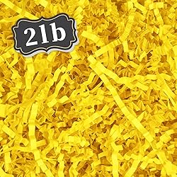 ZEBMOON 2 LB Yellow Crinkle Cut Paper Shred Filler