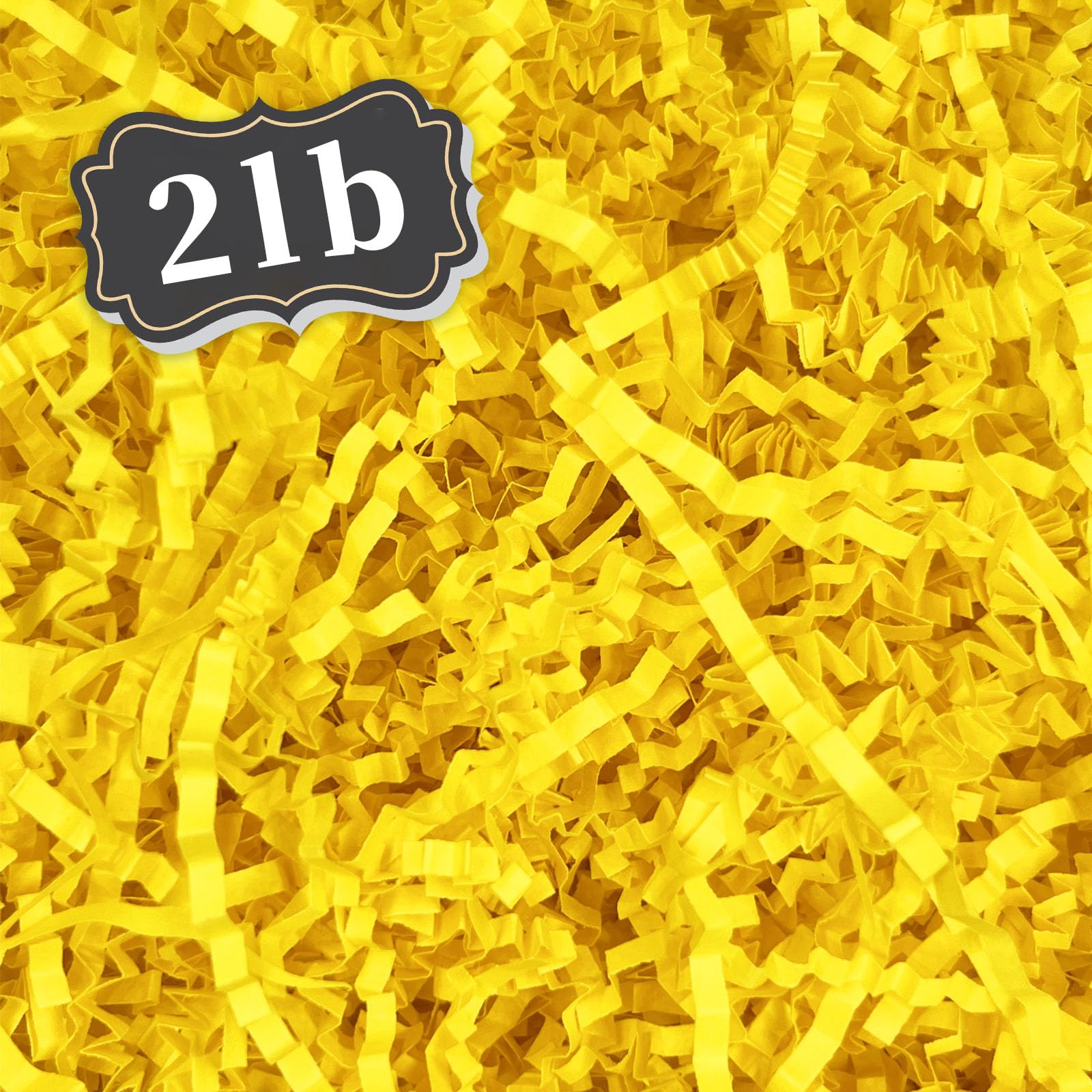 ZEBMOON 2 LB Yellow Crinkle Cut Paper Shred Filler