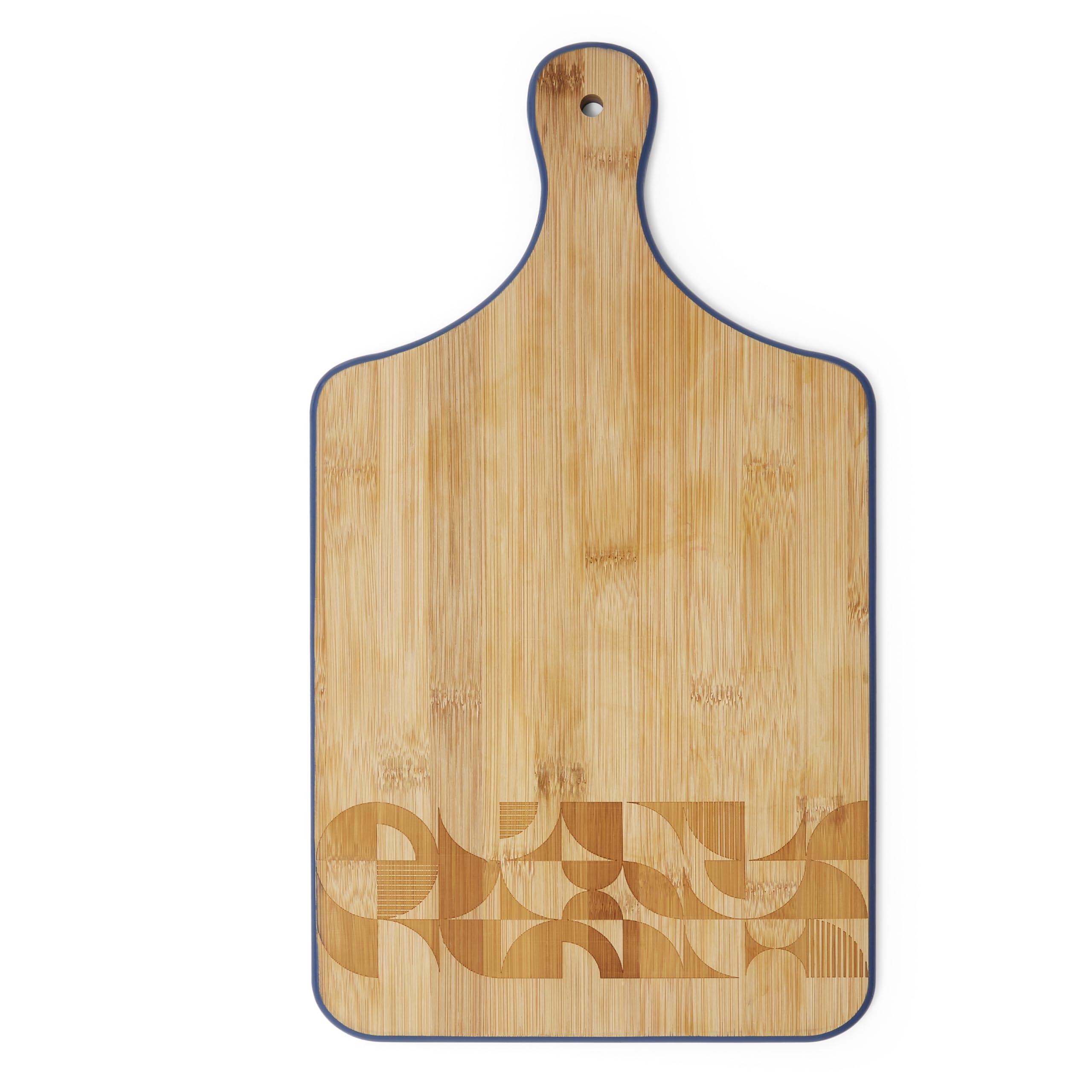 Cooksmart British Designed Wooden Chopping Boards | Bauhaus Geo Bamboo Paddle Board Lovely Board for All Types of Kitchen | Wood Chopping Boards Great for Chopping Meat & Veg