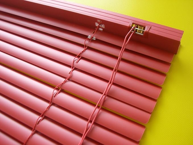 PVC Jalousie rot - Breite 50 bis 120 cm - Höhe 160/220 cm - Tür Fenster Rollo Kunststoff Jalousette Fensterjalousie Lamellen 