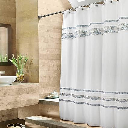 Amazon Com Croscill Spa Tile 72 X 84 Fabric Shower Curtain In
