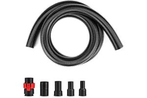 Shop-Vac Premium Universal Hose Plastic 8'X 1-7/8", Vacuum Hose Compatible with Rigid, Dewalt, Husky, Craftsman, Bauer, Masterforce Vacuum Cleaners