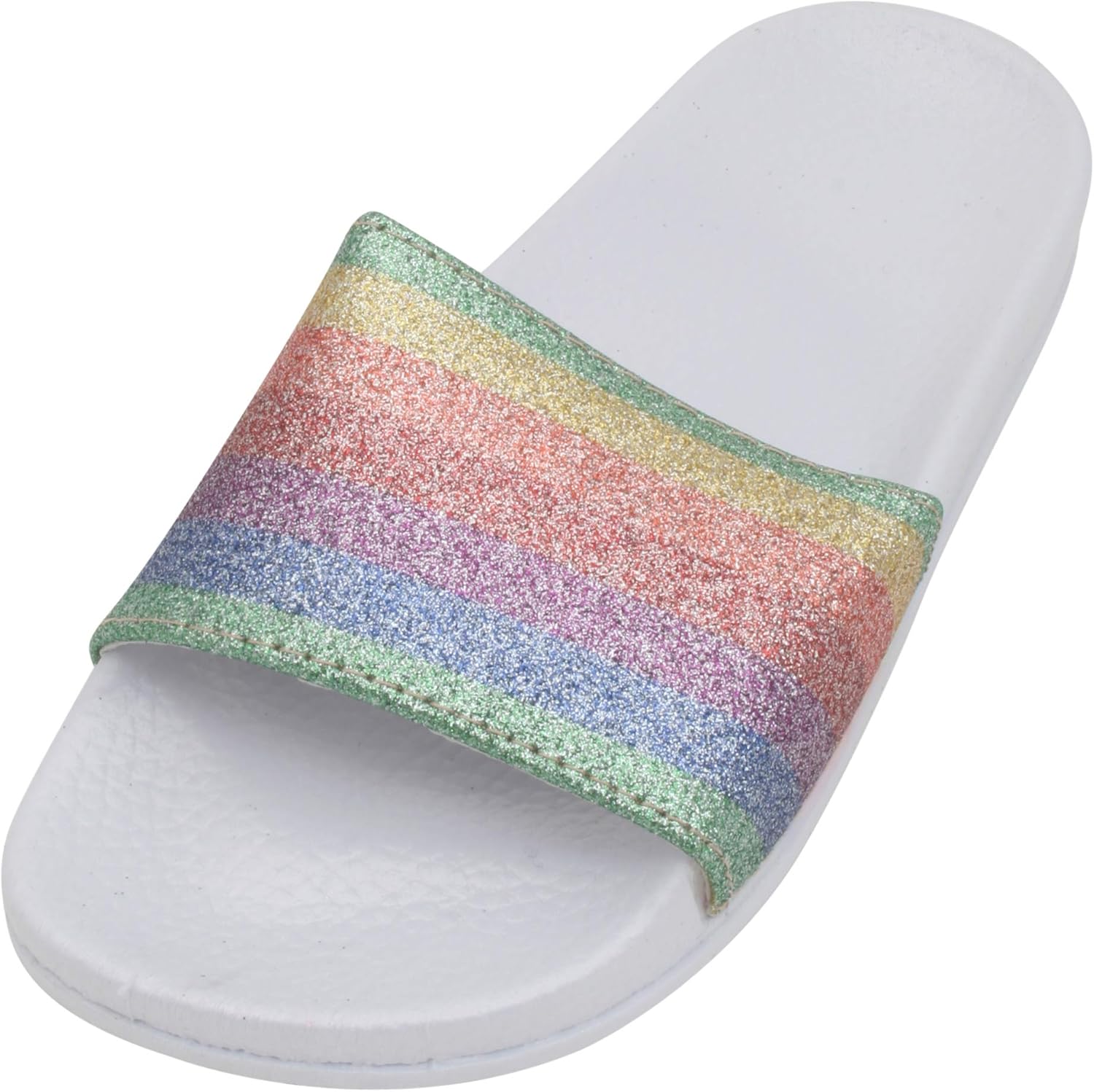 glitter rainbow sandals