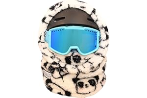 MDXONE Over the Helmet Children's Balaclava face mask with Buttons to Attach Soft Pompoms with Elastics (Sold Separately)