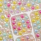 CYEENUT 16mm Acrylic Beads 150Pcs Shiny AB Color Faceted Bead Faceted Bead DIY Beading Hairband Bracelets for Pen Bag Chain Jewelry Making(ab Polyhedron)