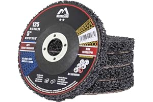 Merryland Strip Disc 5 inch Paint Rust Remover Disc for Angle Grinder, 5inch Black Strip Wheel 5 Pack, Stripping Wheel Stripper Wheel INOX Stainless Steel Iron Universal, Craft-Line SC108114-05