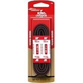 KIWI Round Boot Laces, Black and Sand, 60" (1 pair)