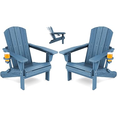 VidaXL Pack De 2 Sillas De Jardín Adirondack Blancas - Madera De Pino Maciza, Respaldo Cómodo Para Patio Y Terraza (75x77x77 Cm)