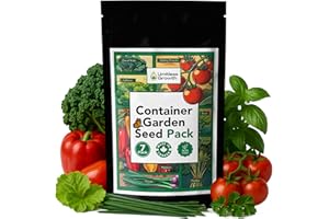 Container Garden Seed Pack | 7 Easy-to-Grow Varieties of Seeds for Pots | Canadian Garden Seeds Selection for Small Spaces, B