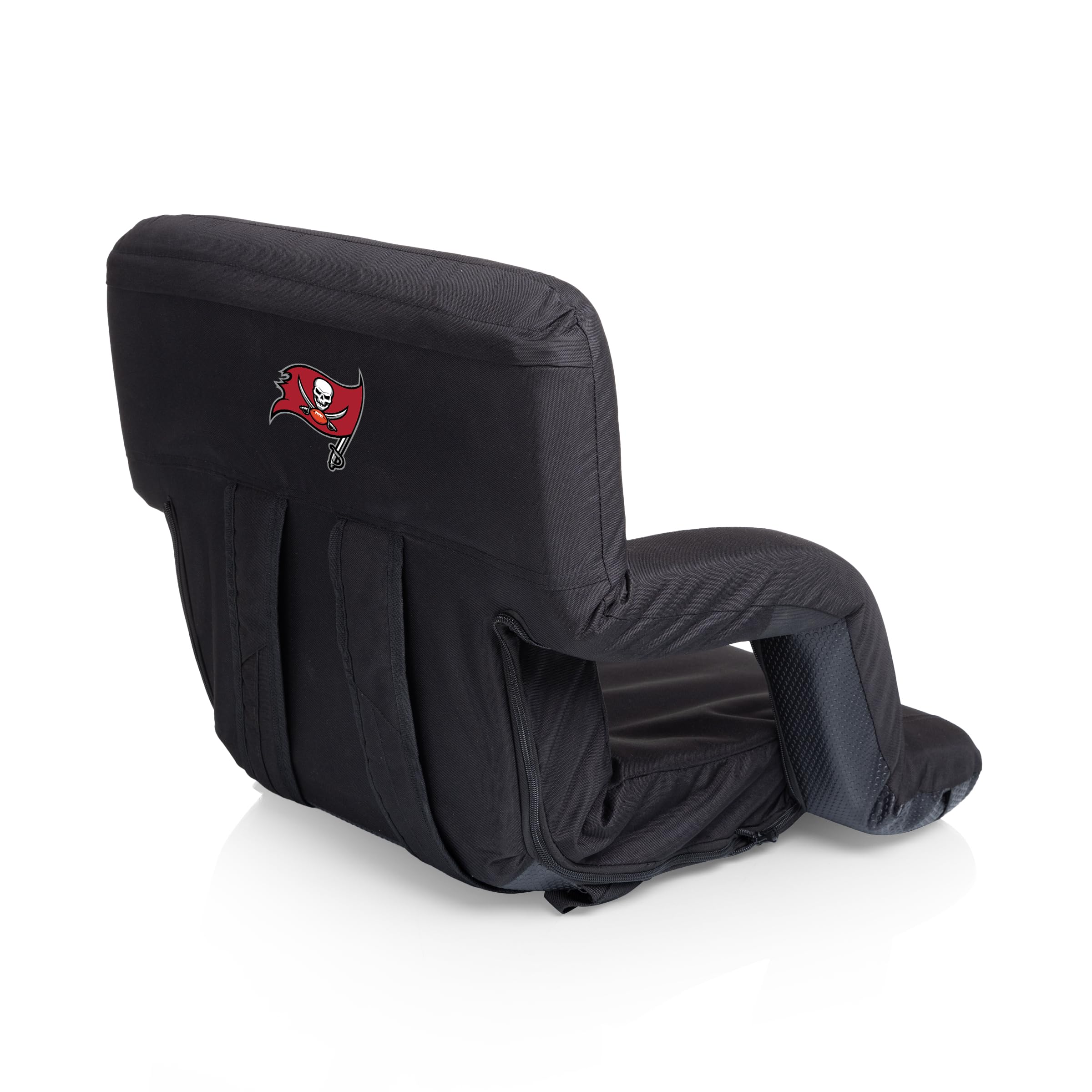 PICNIC TIME Black Denver Broncos Ventura Seat Portable Recliner Chair,618-00-179-104-2
