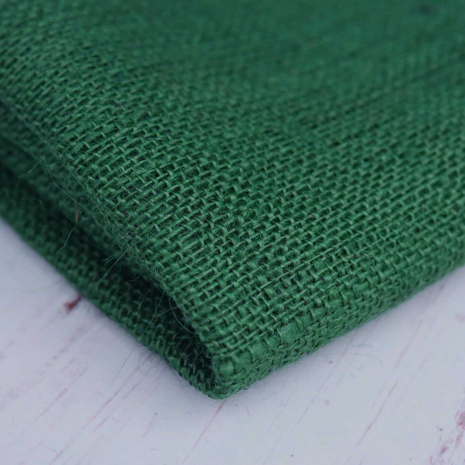 91,44 cm breite aus Sackleinen Stoff in Flaschengrün Jute - Eco