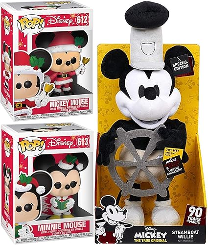peluche de mickey mouse blanco y negro