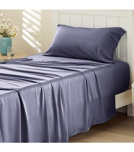 DOZ By SIJO 100% Bamboo Viscose Flat Sheet - Buttery Soft, Cooling, OEKO-TEX, 16" Deep Pocket, Full/Queen