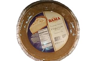 9" Graham Cracker Pie Crust 6 oz 170.1g Cholesterol Free Ready to Use in Tin Bama Since 1937