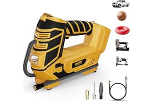 Mellif Portable Tire Inflator & Air Tool Compatible with Dewalt 20v Max Battery (Tool Only), Inflation & Pneumatic Tools, 160 PSI Air Compressor Pump, Digital Pressure Gauge, LED Light, Auto Shut-Off