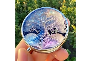 Stylish Magical Tree of Life-Themed Pill Box with 3 Compartments – Compact and Durable Organizer for Supplements and Medicati