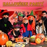 WLLHYF Black Fake Beard for Parties Cosplay Costume Prop Plush 30cm view 3