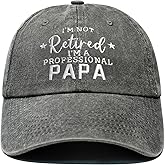 Papa Gifts, Papa Hats for Men, Fathers Day Christmas Birthday Gift for Papas, Adjustable Embroidered Baseball Cap