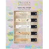 Pacifica Beauty, Take Me There Spray Perfume Trial Set, 5 Scents, Fragrance Sampler Gift Set, Natural & Essential Oils, Clean, Vegan & Cruelty Free