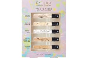 Pacifica Beauty, Take Me There Spray Perfume Trial Set, 5 Scents, Fragrance Sampler Gift Set, Natural & Essential Oils, Clean, Vegan & Cruelty Free