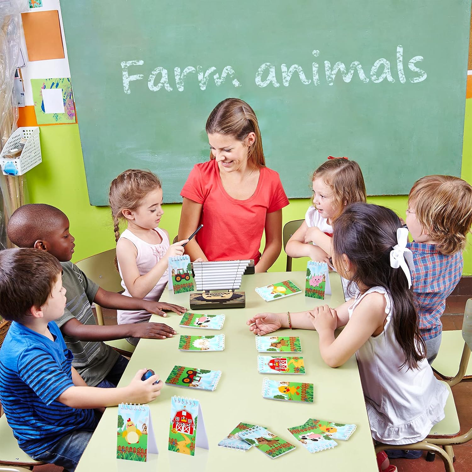 24 Pieces Mini Farm Animal Notepad Cute Barn Pocket Spiral Notepads Back to School Party Notebooks Cow Sheep Tiny Notebook Farmhouse Animal Notepad for Teacher Student Classroom Birthday Party Favor - Image 5