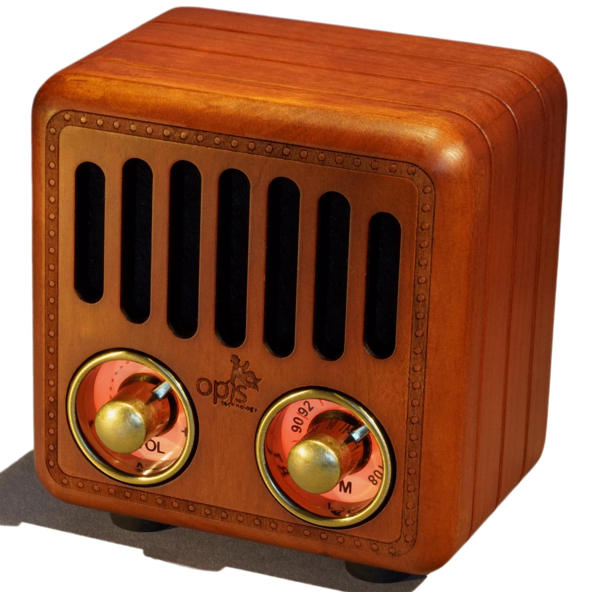 Opis Radio 2 – Small Wooden Retro Bluetooth Speaker and VHF Radio (Cherry Wood)