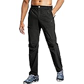 Haimont Men's Hiking Pants with 6 Zip Pockets Nylon Quick Dry Lightweight Outdoor Travel Cargo Pants, Water Resistant
