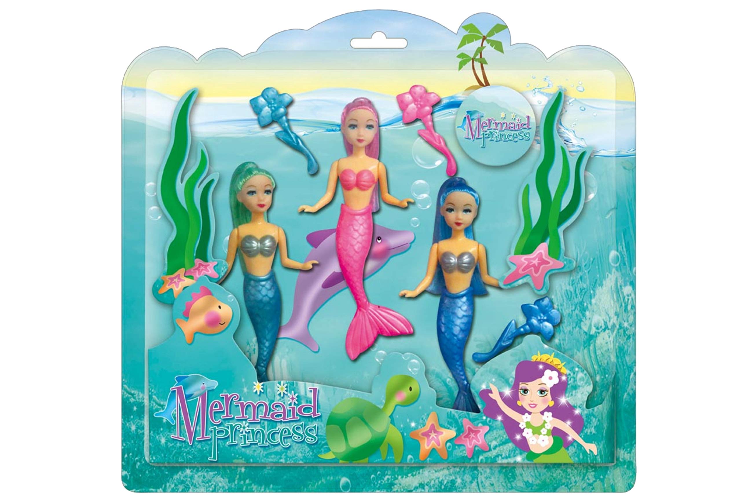 KandyToys Mermaid Princess Dolls (3 in a pack)