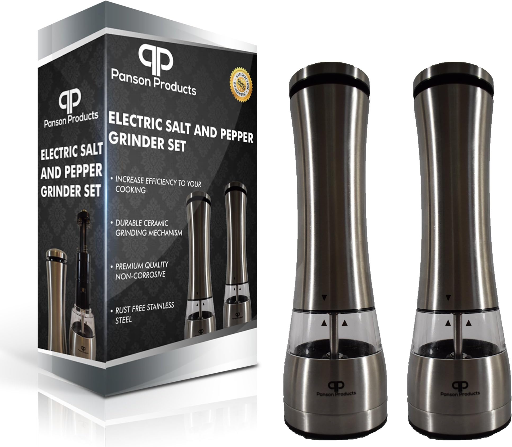 Electric Salt & Pepper Grinder Set By Panson Products