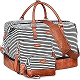 IBFUN Weekender Bags for Women, 21" Weekender Travel Bag, Travel Duffle Bag with Shoe Compartment Carry on Overnight Duffel B