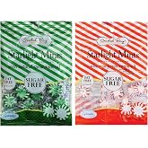 Coastal Bay Confections 1 (3 oz.) Each Sugar Free Bag Starlight Mints With Natural Spearmint Oil and Starlight Mints with Real Peppermint Oil | Holiday Green and Red Candy Variety Mix