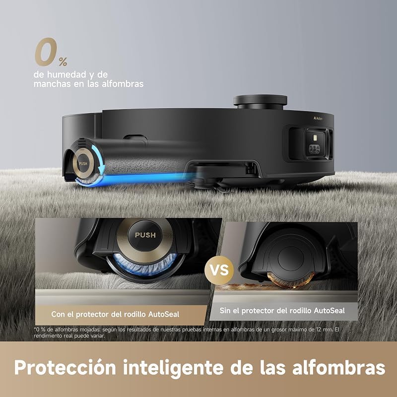 Aqua10 Roller, Robot Aspirador con Mopa AquaRoll, Succión 30.000 Pa