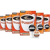 Dunkin&rsquo; Midnight Dark Roast Coffee, Keurig K-Cup Pods, 60 Count | 6 boxes of 10 single serve coffee pods each, Made with arabica coffee, Shelf stable, SNAP EBT eligible