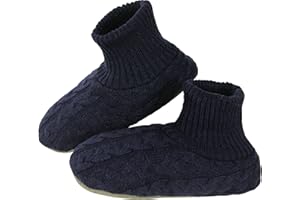 BenSorts Men Fuzzy Slipper Socks with Grippers Non Slip House Socks Gifts