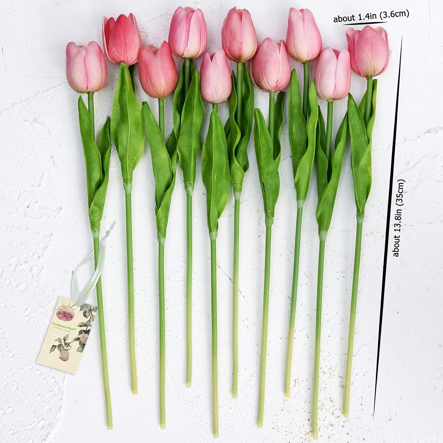 FiveSeasonStuff 10 Stems of Real Touch Tulip Artificial Flowers Bouquet, Perfect for Wedding Bridal, Party, Home, Holidays - Image 4