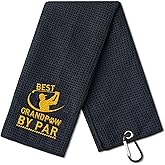 CybGene Dog Grandpa Grandpaw Golf Towel, Dog Grandpa Grandpaw Gifts on Father‘s Day, 15.8 x 23.6 inches Microfiber Golf Towel for Golf Bags
