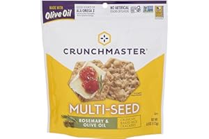 Crunchmaster, Crackers Multi Seed Rosemary Olive Oil Gluten Free, 4 Ounce