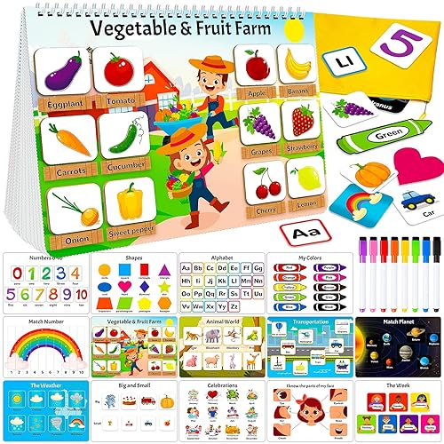 Busy Book for Kids, Preschool Montessori Toys for Toddlers, Autism