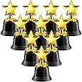 Star Trophy Awards - Pack of 12 Bulk - 4.5 Inch, Gold Award Trophies for Kids Party Favors, Props, Rewards, Winning Prizes, C