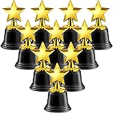 Star Trophy Awards - Pack of 12 Bulk - 4.5 Inch, Gold Award Trophies for Kids Party Favors, Props, Rewards, Winning Prizes, C