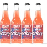 Jones Soda Co. Special Release Nuka Cola Victory | Fallout Merchandise | Cane Sugar Soda | Craft Soda Pop | Soda Soft Drinks | Glass Bottle Soda | Peach &amp; Mango Flavor | (4 Bottles)