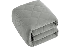 BEDSUM 100% Brushed Microfiber Down Alternative Toddler Comforter, Ultra Soft Lightweight and Warm Breathable Crib Quilted Blanket for Nursery Stroller Bed, 39x47 Inches, Smoke Grey