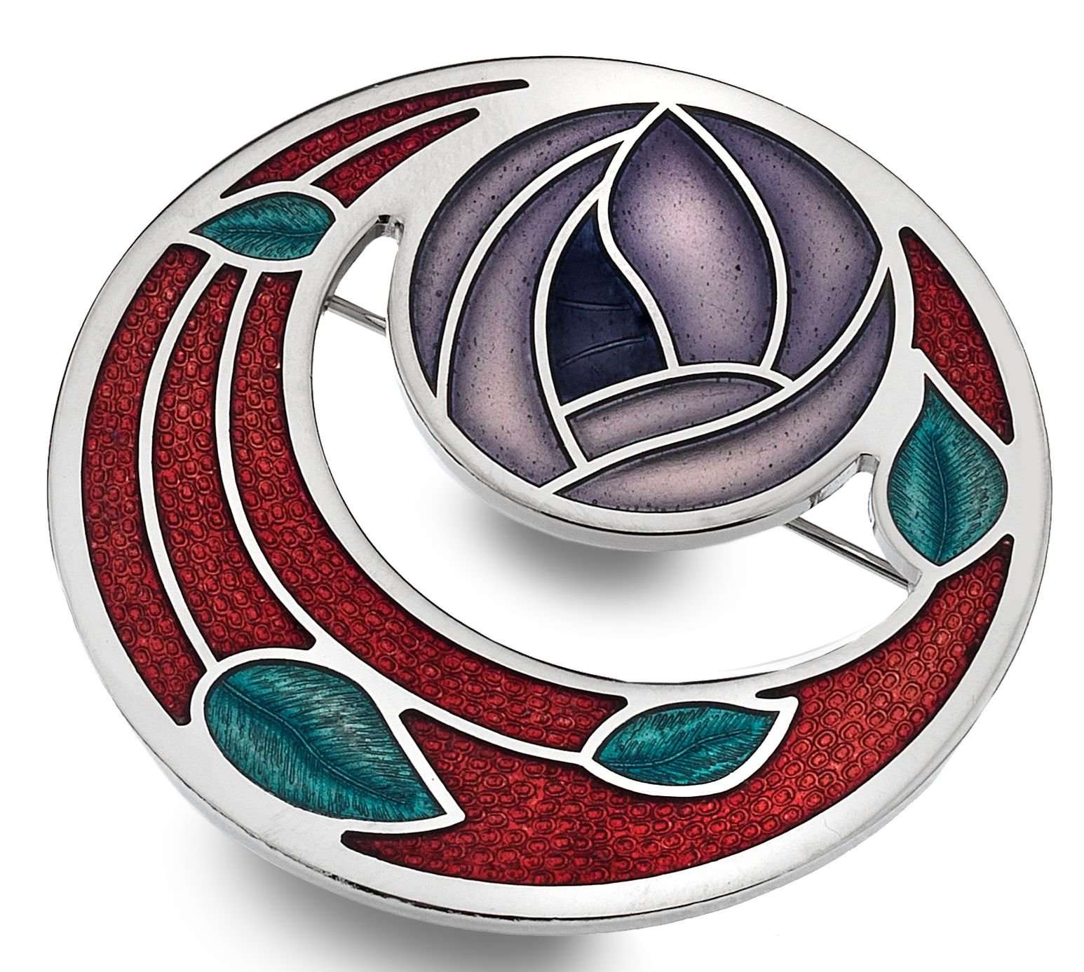 Sea Gems Mackintosh Rose & Coils Brooch NEW 2018 (Red)