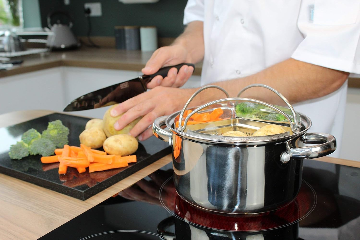 Family Saucepan Triple Pan Divider Separator Set - Image 5