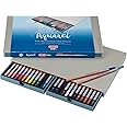 Bruynzeel Design Professional Watercolour Pencils Set of 24 + Brush | Water Soluble Artist Pencils for Drawing, Colouring & Painting
